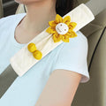 Soft Auto Seat Belt Cover Seatbelt Shoulder Pad Cushions 2 PCS for a More Comfortable Driving Universal Fit for All Cars and Backpack Off-White Orange Sunflower