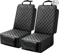 Front Seat Car Cover 2 Pack, Waterproof PU Leather Dog Car Seat Cover with Side Flaps, Nonslip Scratchproof Captain Chair Seat Cover Fits for Cars, Trucks, SUVs, Jeep