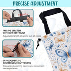 Car Garbage Bag Watercolor Blue Butterfly Hanging Canvas Car Trash Bag Drawstring Car Back Seat Organizer for Car Back Front Seat Console with Adjustable Buckle