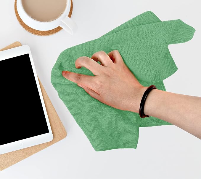 Microfiber Cleaning Cloths (Value Pack of 36) - Size 16 x 16 Inches, Highly Absorbent Cleaning Rags, Lint Free, Reusable and Washable, Microfiber Towels for Cars