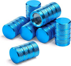 8PCS Tire Valve Stem Caps, Dust Proof, Anodized Aluminum Universal Tire Valve Stem Covers for Cars, SUV, Trucks, Bikes, Motorcycles, Bicycles(Light Blue)