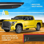 Extra Durable Window Deflectors Tape-On Window Visors Rain Guards Fit for Toyota Tundra 2022-2026 CrewMax, Sun Visors, Wind Vent for Shades, Exterior Car Accessories - 4pcs. AG0181