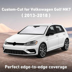 Windshield Sunshade Compatible for Volkswagen VW Golf MK7 2013-2016 2017 2018, Sun Visor for Front Windshield & Window Sun Shade Cover, UV Heat Blocker & Protector, Car Accessories
