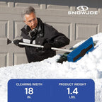 18" Telescoping Snow Broom & Ice Scraper for Cars, No-Scratch Foam Brush - Long and Extendable Ice Removal Tool for Car Window and Automotive Windshield, SJBLZD