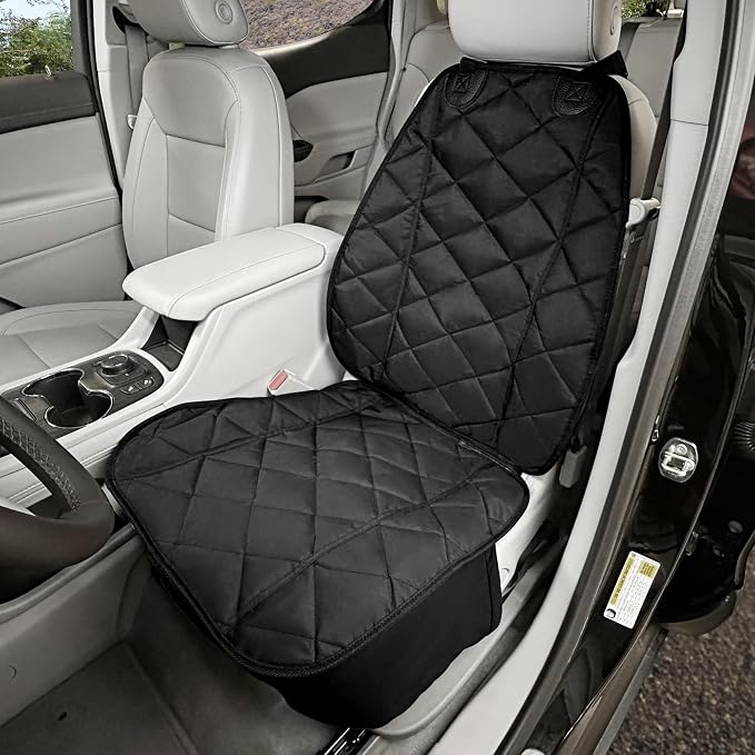 Car Seat Cover for Dogs – Durable Captains Seat & Front Seat Protector for Dogs, Waterproof, Non-Slip Car Seat Cover for Pets, Easy Install, Protects Vehicle from Dirt, Fur, Scratches (Black)