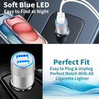 [Apple MFi Certified] iPhone Fast Car Charger, 2Pack 4.8A Dual USB Car Power Cigarette Lighter USB Car Carplay Charger Adapter with Lightning Cable for iPhone 14 13 12 11 Pro XS XR X 8 iPad