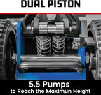 Powerbuilt 1.5 Ton Big Wheel Off Road Jack, Vehicle Lift for Trucks, SUVs, ATVs Offroad Vehicles, Oversized Wheels for Rugged Terrain, 3000 LB Capacity, Blue 620625ECE