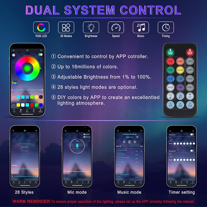 Smart Car LED Interior Lights with USB Port, LED Strip Fiber Optic Lights, Wireless App and Remote Control, Sync to Music, Car Accessories Gifts for Women and Men, 6 in 1