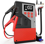 Portable Car Jump Starter with Air Compressor for Emergencies, | 3000A Peak and 150 PSI Max,for 12L Gas & 10L Diesel Engines,LCD Display,LED Light