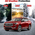 Terrain Rain Guards - Window Visors for GMC Terrain 2018-2024, Outside-Mount Tape-On Side Window Wind Deflectors for GMC Terrain Accessories, Vent Visors Shades Rainproof Black 4PCS