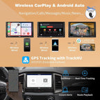 S8 8-Core 7inch Android Double Din Car Stereo Receivers, Wireless CarPlay & Android Auto, Built-in 4G, WiFi/BT/USB, Dual Bluetooth, 4G+32G, SCVC&HD LRV, DSP, AI Chat&GPS Tracking, S8G2A74MS