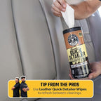 Leather Cleaner and Conditioner Detailing Kit - Leather Care Kit For Natural, Synthetic, Faux, Pleather, and More for Car Interiors, Apparel, Furniture, Boots & Accessories - 9 Items