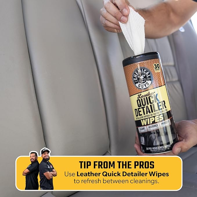 Leather Cleaner and Conditioner Detailing Kit - Leather Care Kit For Natural, Synthetic, Faux, Pleather, and More for Car Interiors, Apparel, Furniture, Boots & Accessories - 9 Items