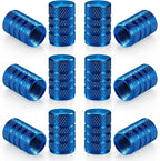 12PCS Tire Valve Stem Caps, Car Exterior Accessories, Aluminum Alloy Valve Cover Universal for Cars, Trucks, Motorcycles and Bicycles (Blue)