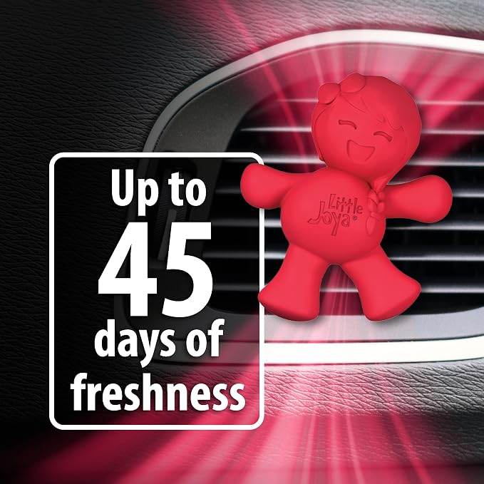 Little Joya 96034-6PK Springtime Car Air Freshener Vent Clip Provides Long-Lasting Freshness in a Compact Design, Fights Odors for up to 45 Days, Cute Car Odor Eliminator, Non-Toxic, Pack of 6