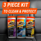 Protectant, Glass and Cleaning Wipes, Wipes for Car Interior and Car Exterior, 30 Count Each (Pack of 6)