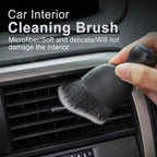 Car Detailing Brushes, Car Interior Dust Sweeping Soft Brush, Soft Bristles Brush Cleaning Tool for Automotive Dashboard, Air Conditioner Vents, Computer, Scratch Free(Black with White)