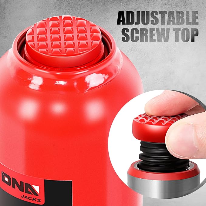 12 tons / 24000 lbs Lifting Automotive Welded Hydraulic Bottle Jack for Repair Vehicle, Pickup, Truck, w/Manual Handle, Red,TOOLS-00360