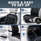 Black Cooling Car Seat Cushion 2-Pack 12V Automotive Adjustable Temperature Comfortable with Improved Air Circulation, Universal Fit for All Vehicles