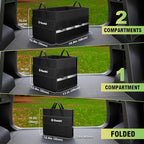 K KNODEL Car Trunk Organizer, Collapsible Car Trunk Storage Organizer, Car Organizer and Storage for SUV, Truck, Sedan (Small, Black)