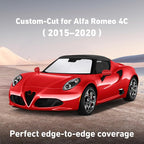 Windshield Sunshade for Alfa Romeo 4C 2015-2018, 2019, 2020 Sun Visor for Front Window Sun Shade Cover, UV Blocker & Protector, Car Accessories