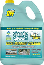 Oxy Solve Total Outdoor Cleaner Concentrate, Pressure Washer & Manual Use, EPA Safer Choice Certified, Peroxide Cleaner for Wood, Concrete, Vinyl & More