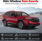 Forester Rain Guards - Window Visors for Subaru Forester 2025 2026, Outside-Mount Tape-On Side Window Wind Deflectors for Forester Accessories, Vent Visors Shades Rainproof 4PCS