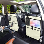 Light Yellow Seat Back Protector Car Kick Mats with Pockets Protector, 2 Pack Car Seat Protector for Child Car Seat