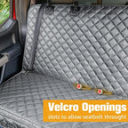 Dog Car Seat Covers for Truck Ford F150/Chevrolet Silverado 1500/Ram 1500/GMC Sierra 1500, Waterproof Pet Back Seat Cover for Trucks, Scratchproof Nonslip Durable Rear Seat Cover for Dogs