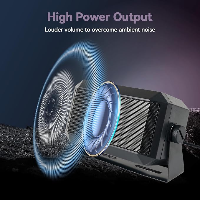 MB1 CB Radio kit, with Retractable Microphone Holder, Magnetic Antenna, External Speakers, Cigarette Lighter Plug, Long Range CB Radio for Truck