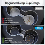 Car Cup Coaster Universal Non-Slip Cup Holders Bling Crystal Rhinestone Car Interior Accessories 2 Pack Black