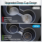 Car Cup Coaster Universal Non-Slip Cup Holders Bling Crystal Rhinestone Car Interior Accessories 4 Pack Black