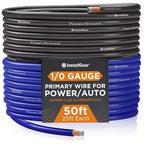 1/0 Gauge Wire (50ft) Copper Clad Aluminum CAA - Primary Automotive Wire, Car Amplifier Power, Ground & Battery Cable, Car Audio Speaker Stereo, RV Trailer Wiring Welding Cable 1/0ga