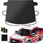 Windshield Cover for Ice and Snow [3-Second Snow Removal & 7-Layer Full Coverage] 6-Point Snowproof Fixation & Reflective Mirror Covers, Fits Pickup Trucks and Vans XXL (82'' x 44'')