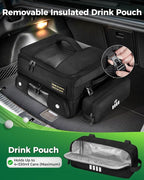 Upgraded Golf Trunk Organizer, Golf Gifts for Men, with Removable Insulated Pouch&Dust-Proof Protective Layer, Multi-Compartment fits 2 Pairs of Shoes, Golf Accessories