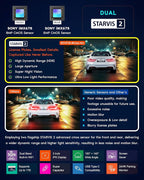 R2-4K Dual PRO Dash Cam Front and Rear, 4K+2K Dash Camera for Cars, Dual STARVIS 2 IMX678 + IMX675 Sensors, Free 128GB Card + CPL, WiFi 6 - up to 30MB/s Download Speed, 3" IPS, 24Hr Parking Mode