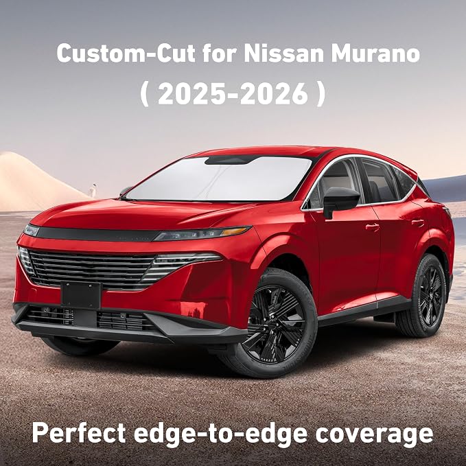 Windshield Sunshade Compatible for Nissan Murano 2025 2026 (SV, SL, and Platinum) Sun Visor for Front Windshield & Window Sun Shade Cover, UV Heat Blocker & Protector, Car Accessories