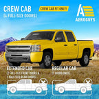 Extra Durable Window Deflectors Tape-On Window Visors Rain Guards Fit for Chevrolet (Chevy) Silverado/GMC Sierra 2007-2013 Crew Cab, Sun Visors, Wind Vent for Shades, Car Accessories - 4 pcs. AG0012