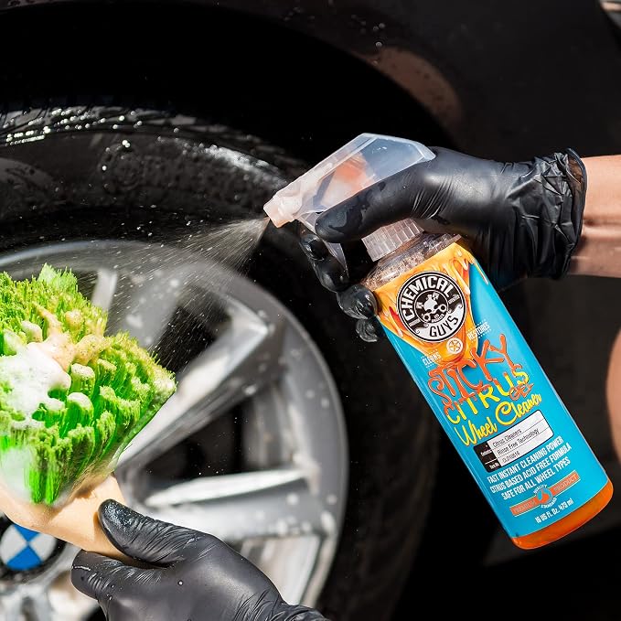 CLD10516 Sticky Citrus Wheel Cleaner Gel, (Safe For All Wheel Types) Works on Cars, Trucks, SUVs, Motorcycles, RVs & More, 16 fl oz