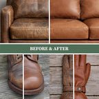 All Leather Care Kit - 5-Piece Natural Leather Cleaner & Conditioner with Aloe Vera, Bee Milk, Cloths & Brush for Car Seats, Furniture, Jackets, Bags & Boots, Gift for leather lovers