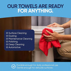 12" x 12" Cleaning Cloths (50 Pack) Reusable Towels, Wash Rags, Dust Cloth, All-Purpose: Kitchen, Dish, Cars, Shop, Glass (Black)