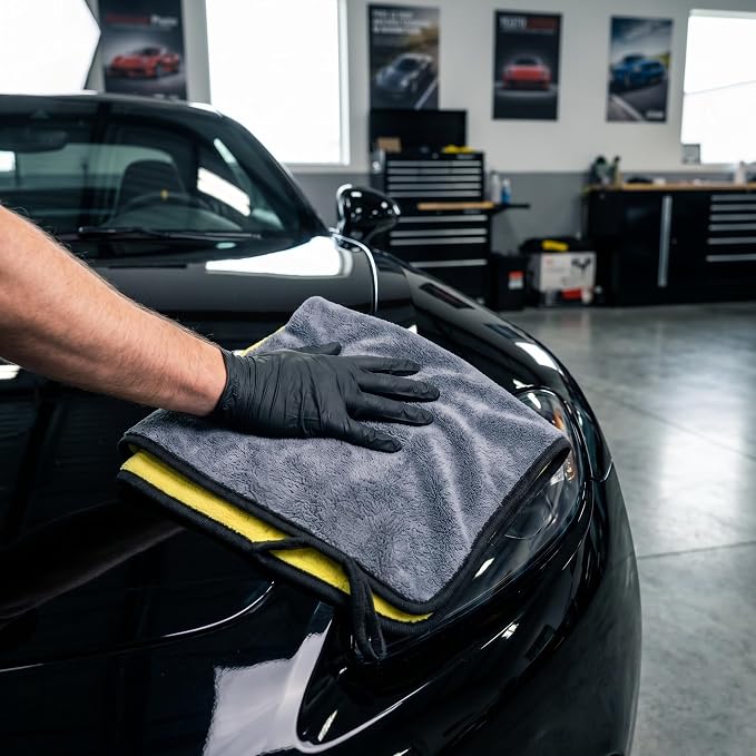 Microfiber Towels for Cars, 800GSM Car Drying Towel, Large Microfiber Cleaning Towels for Car Washing, Waxing, Buffing, Polishing, Scratch-Free Auto Detailing Towels, 6 Pack, 12 x 24 Inch