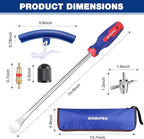 14.5” Steel Tire Spoons Tool Set, 23-Piece Tire Iron Set with Storage Bag, Tire Removal Tools, Tire Changing Tools, Tire Repair Tools, Tire Levers for Motorcycle, Bicycle, Car and Lawn Mower