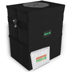 Car Trash Can - Collapsible, Leakproof Garbage Bin with 20 Trash Bags and Adjustable Strap - Car & Truck Accessories for Men and Women - Black, Large
