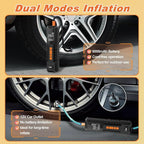 Tire Inflator Portable Air Compressor – Emergency Flat Tire Rescue & Pressure Maintenance Tool, Cordless Pump with 150PSI, LCD Screen, Auto Shut-Off – for Car, Motorcycle, Bicycle, Balls