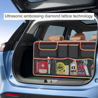 Car Trunk Organizer and Storage, Large Capacity Backseat Hanging Storage Accessories, Backseat Car Organizer for SUV/MPV/Truck (Orange)