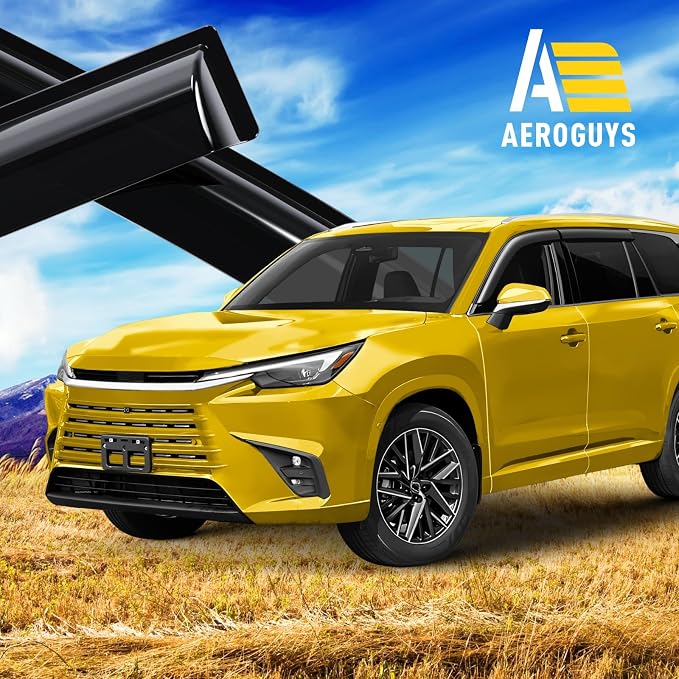 Extra Durable Window Deflectors Tape-On Window Visors Rain Guards Fit for Lexus TX 2024-2026, Sun Visors, Wind Vent for Shades, Exterior Car Accessories - 4pcs. AG0756