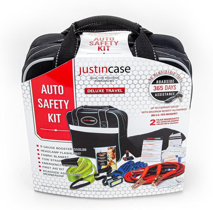 Deluxe Auto Safety Kit with 365 Days of Roadside Assistance