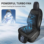 Cooling Car Seat Pad with Fan, 12V-24V Ventilated Car Seat Cushion, Breathable 3D Mesh Seat Cooler, 3-Speed Airflow Adjustment, Universal Fit for Cars, Trucks, SUVs - Ideal for Summer Driving