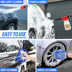 Car Wash Foam Gun/Hose Sprayer, 16 IN 1 Foam Cannon for Car/Garden Cleaning | Adjustable with 2.5-6 Ratio Dial Foam Blaster, 1L Bottle, Nozzles, Mitten&Towel, 1/2” Quick Connector for Garden Hose,Sprayer
